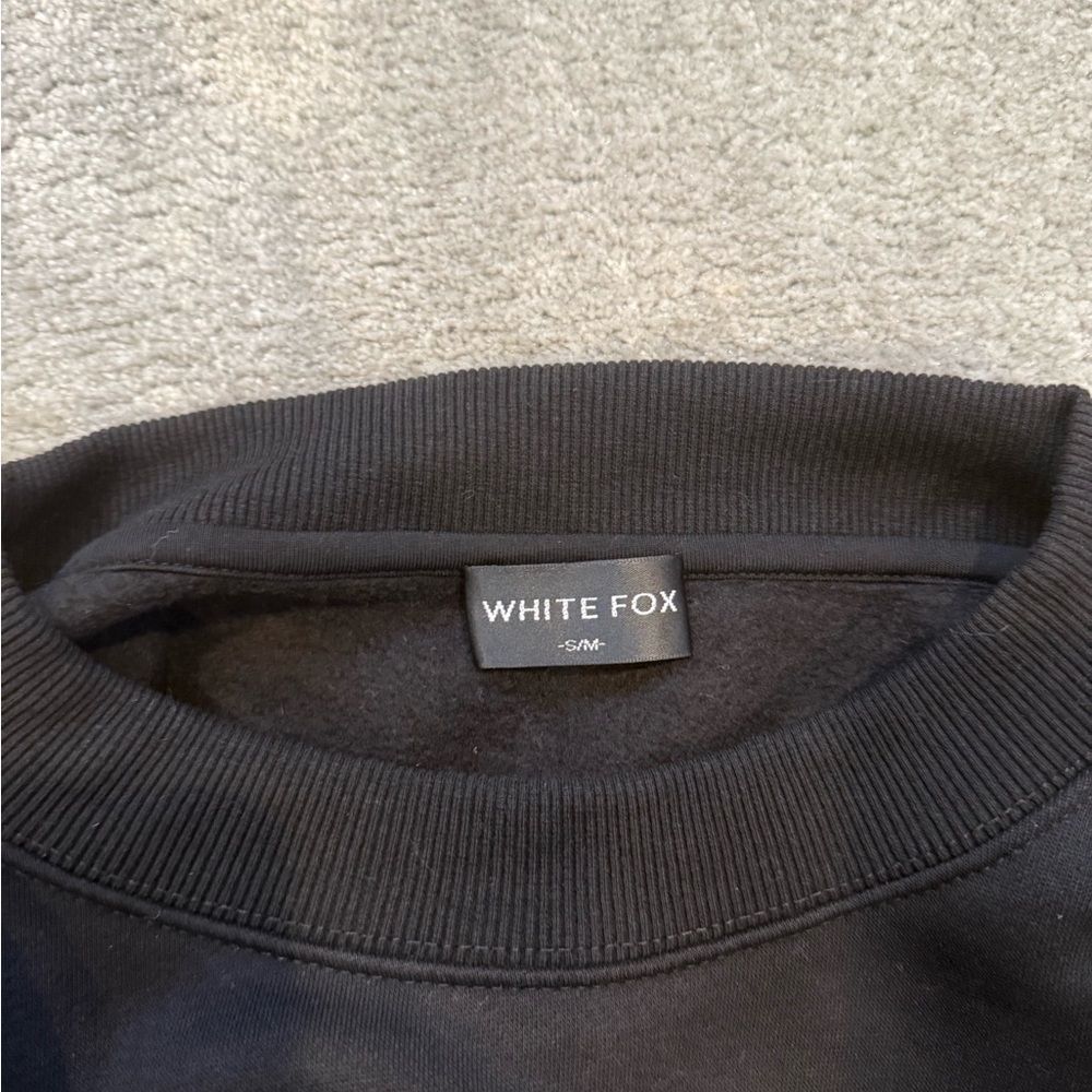 White Fox Boutique Black Crewneck Sweater - Picture 3 of 5
